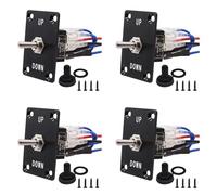 Akfldms 4X Rocker Toggle Switches Momentary 6 Pin 3 Position (on)-Off-(on) UP/Down Polarity Reverse Switch with Panel