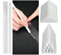 Akfldms 50 Pcs Welding White Soapstone Pencils 20pcs Round and 30pcs Flat Soapstone Pen for Welding Metal Fabrication Textile