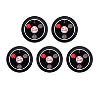 Akfldms 5Pcs Call Button Restaurant Pager Wireless Waiter Transmitter 433MHz for Hookah Bar Cafe Customer Service Black A