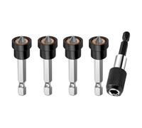 Akfldms 5pcs Premium Magnetic Drywall Screw Setter- PH2 Bits for Plasterboard Sheetrock Screw 1/4 Inch Hex Positioning Bit A