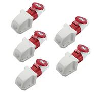 Akfldms 5X 16 Amp 5 Pin Plug & Socket Weatherproof IP44 3 Phase 380-415V 3P + N + Earth 16A