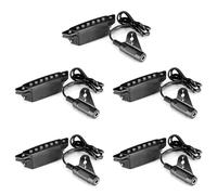 Akfldms 5X -85 Black 6 Hole Soundhole Pickup with Active Power Strap End-Pin Jack for Acoustic Guitar