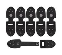 Akfldms 6 Pack Metal Leather Cape Cloak Clasp with Black PU Leather Alloy Sew on Toggle Buckles Purse Locks