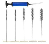 Akfldms 6-Piece Pipe Cleaner Brush Set 8/12/16/20/25Mm Drill Hole Brush, Stainless Steel Small Brush for Cleaning Silver Stainless Steel
