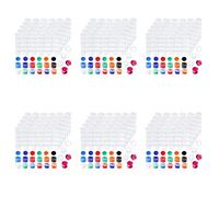 Akfldms 600 Strips 3600 Pots Empty Paint Strips Paint Cup Clear Plastic Storage Containers Painting Craft Supplies(3 Ml/ 0.1 Oz)