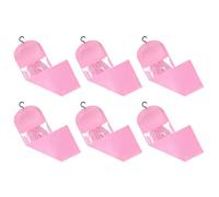 Akfldms 6PCS Hair Extension Holder Wig Storage for Multiple Wigs Holder Wig Bags with Hanger Hair Extension Storage Pink