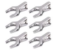 Akfldms 6PCS Lab Clamp, Stainless Steel Pinch Clamp Beaker Holder Flask Clamp Metal Lab Clamp Spherical Joint Clamp Model 35