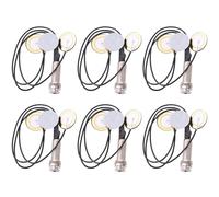 Akfldms 6X Piezo Contact Microphone 3 Transducer Pickups with End Pin Jack for Kalimba