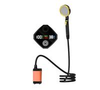 Akfldms 7800mah Portable Shower Pump Rechargeable Electric Shower Pump with Smart Digital Display Orange