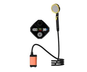 Akfldms 7800mah Portable Shower Pump Rechargeable Electric Shower Pump with Smart Digital Display Orange