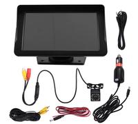 Akfldms 7inch Dash Cam 4K Car DVR Wireless Carplay Android Auto Video Recorder Dashboard Reversing Center Console Dashcam Black