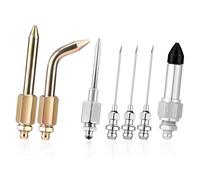 Akfldms 7pcs Grease Accessory Kit, 3 Grease Nozzles 1 Needle Dispenser Rubber Tip Joint Nipple Straight 1 Needle Elbow