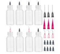 Akfldms 8 Pcs Tip Applicator Bottle, Needle Tip Squeeze Bottle, Glue Applicator Bottles, for Paint Quilling Craft,30ML