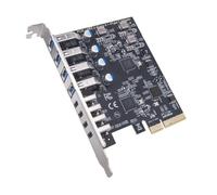 Akfldms 8 Port USB 3.2 PCI-E Expansion Card Adapter Card 20Gbps 4 Type-C+4 Type-A Expansion Card for Desktop PC Host Card