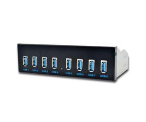 Akfldms 8 Port USB3 5.25 USB 3.0 Front Panel Hub, Multipurpose USB Splitter, USB-HUB for PC;