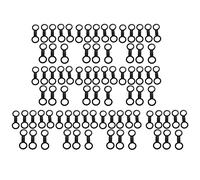 Akfldms 80 Pieces Scuba Diving Dive Snorkeling Silicone Snorkel Mask Strap Keeper Holder Clips Retainer Attachment Gear Black