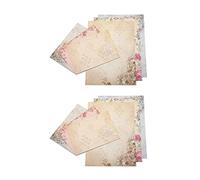 Akfldms 80 Sheet Vintage Stationery Sets with Envelopes for Writing Letters