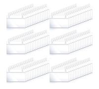 Akfldms 80Pcs Plastic Basket Label Holders Price Tag Ticket Hanger Clips with Button Design Lock Closure for Market Grocery