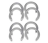 Akfldms 8Pcs 5 Horse Equipment Aluminum Alloy Horseshoes 2 Front + 2 Rear Farrier Tools for Tournament Play