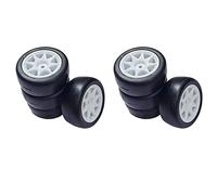 Akfldms 8Pcs 58mm Tires 12mm Hex Wheels with Sponge for 1/10 1/12 RC Drift Car 3Racing M5 MST M04 M05