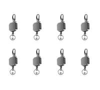 Akfldms 8X Heavy Duty Metal Retractable Carabiner Keychain Belt Badge Reels Clip 28.3Inch Reinforced Steel Wire Cord