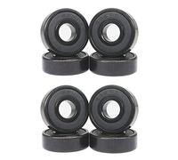 Akfldms 8X High-Speed 608RS Hybrid Black Ceramic Bearings Skateboard Bearings Ceramic Plastic Arc 608 Bearings