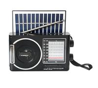 Akfldms 9008BTS Classic Solar Radio AM/FM Speaker USB/TF Card Interface Radio Suitable for Outdoor Activities Radio