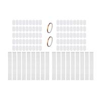 Akfldms 90Pcs Sublimation Blank Dog Tag Aluminum White Sublimation Stamping Tag Pendants Double Sided Blank Stamping Metal Tags