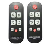 Akfldms A-TV10 Universal Controller for All 2PCS Universal Remote with LED Light, Waterproof Design Ideal for Seniors Model