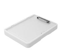 Akfldms A4 Multi-Function Exam Folder Test Holder with Clip Document Organizer for Students Work Portfolio Storage White