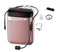 Akfldms Adjustable Strap for Portable Voice Amplifier Wireless Long Battery Life for Teachers for Teaching Trainers Singers Rose Gold