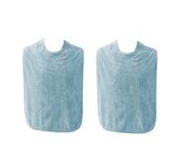 Akfldms Adult Bibs for Men and Women, Reusable Terry Bibs for Elderly Senior, Waterproof Towel Bibs for Adults 2pcs