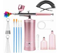 Akfldms Airbrush for Nails Cordless Airbrush Kit Compressor 2Levels 36 Psi Pressure Rechargeable Air Brush Machine for Nail Art