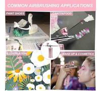 Akfldms Airbrush for Nails Cordless Airbrush Kit Compressor 2Levels 36 Psi Pressure Rechargeable Air Brush Machine for Nail Art