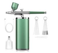 Akfldms Airbrush Kit for Nail-Rechargeable Cordless Air Brush with Compressor for Nails Paint Tattoo Art Makeup Painting Cake