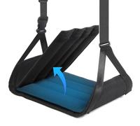 Akfldms Airplane Foot Hammock for Plane Travel, Detachable Bamboo Foot Rest for Long Flights, Desk Foot Cushion