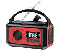 Akfldms AM/FM NOAA Weather Radio 12000mAh Portable Emergency Radio Solar Powered Hand Crank Flashlight SOS Alarm Reading Lamp