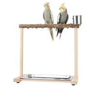 Akfldms Amusement Park Training Station Parrot Pepper Station,Solid Wood Bird Swingging Suspension Bridge,Puzzle Fun Game Rack
