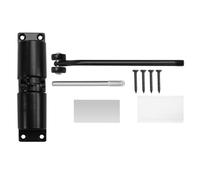 Akfldms Automatic Door Closer Metal Adjustable Heavy Duty Safety Spring Silenciar Convert Hinged Door Interior Exterior Black