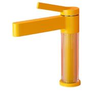 Akfldms Bathroom Sink Faucets Single Hole Lavatory Vanity One Handle Brass Kitchen Sink Faucet with Acrylic Body Deck Mount