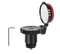 Akfldms Bicycle Rearview Mirror LED Warning Light Rear 21-22mm Side Mirrors 360° Adjustable Bicycle Mirrors 1 Kit