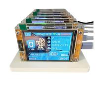 Akfldms Bitcoin Crypto Solo Miner 6X 1000KH/S + 6 Slots Base Upgraded Harshrate 2.8 Inch Smart Display Home BTC