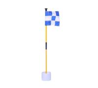 Akfldms Blue and White Golf Green Flag, Colorful Two-Section Checkered Green Target Hole Cup Flagpole, Golf Supplies