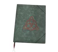 Akfldms Book of Shadows Green Cover Bound Journal Blank and Lined Journal 350 Pages Spell Records Spellbook Note Retro Gift