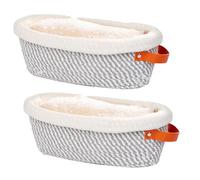 Akfldms Bread Proofing Basket, 2pcs Cotton Rope Banneton, Oval Design with Liners& Covers for Artisan Bread Baking