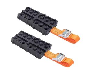 Akfldms Car for Truck for Snow Chains 2Pcs Emergency Traction Chains for Snow Sand Mud Ice Traction Blocks Rescue Tool