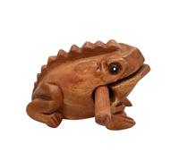 Akfldms Carved Croaking Wood Percussion Musical Sound Wood Frog Tone Block Toys Easy to Use About 10x6x6cm