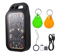 Akfldms Chameleon Ultra Plus RFID Smart Card Emulator Smart Chip Reader IC ID Card Decode Reset+Automatic Polling +2XUID Keychain