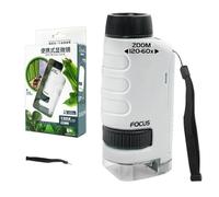 Akfldms Children'S Handheld Microscope, Portable Microscope for Primary and Secondary School Students White