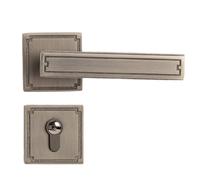 Akfldms Chinese Style New Door Lock, Wooden Handle, Split Silent Interior Design, Household, Bedroom, Retro Fit Cyan